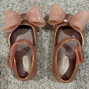 Melissa Kids Blush Pink Bow Dress Shoes